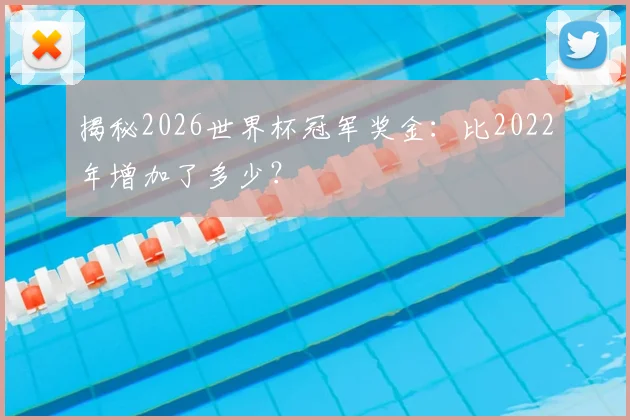 揭秘2026世界杯冠军奖金：比2022年增加了多少？